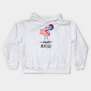 Zombie girl with pink dress Kids Hoodie